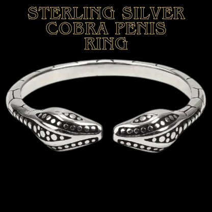 Sterling Silver Cobra Penis Ring