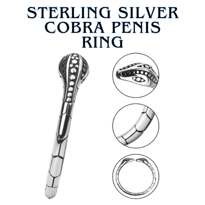Sterling Silver Cobra Penis Ring