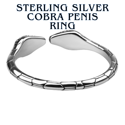 Sterling Silver Cobra Penis Ring