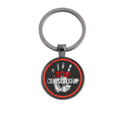 STOP CENSORSHIP Custom Keychain
