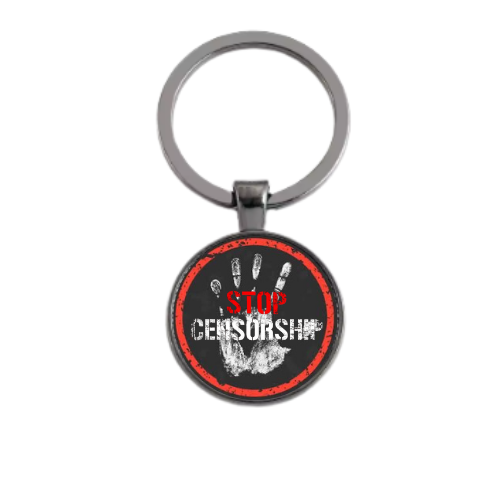 STOP CENSORSHIP Custom Keychain