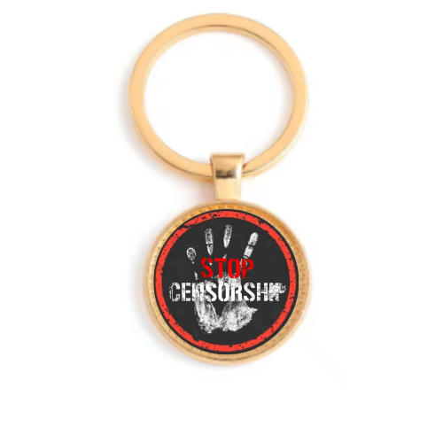 STOP CENSORSHIP Custom Keychain