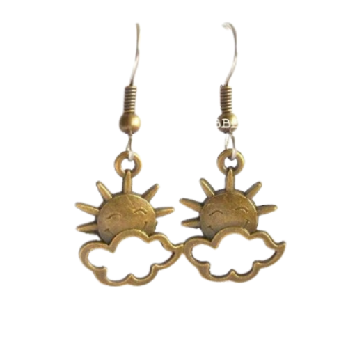 HAPPY SUN AND CLOUDS EARRINGS