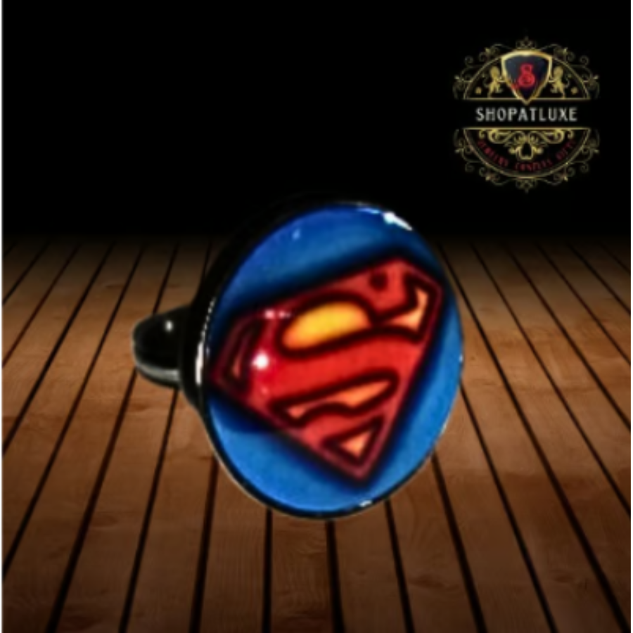 Superman Comicon Adjustable Steel Ring