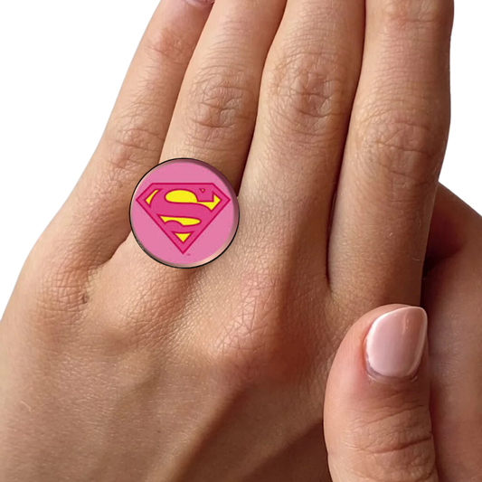 Supergirl Comicon Adjustable Rose Gold Ring