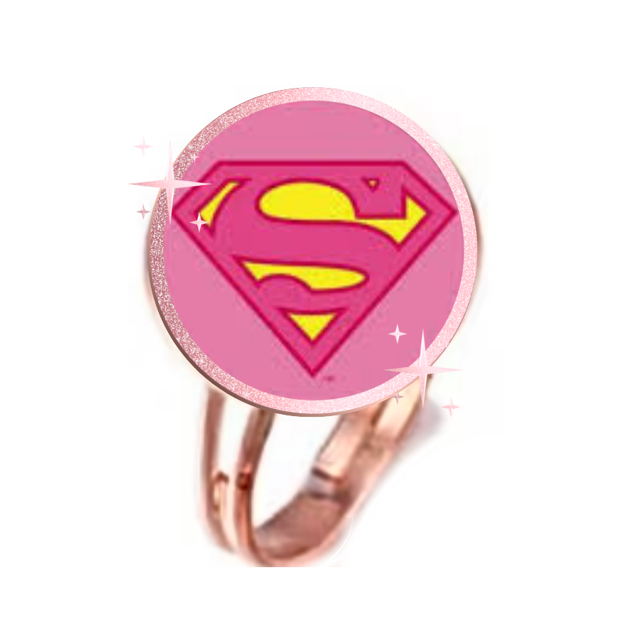 Supergirl Comicon Adjustable Rose Gold Ring