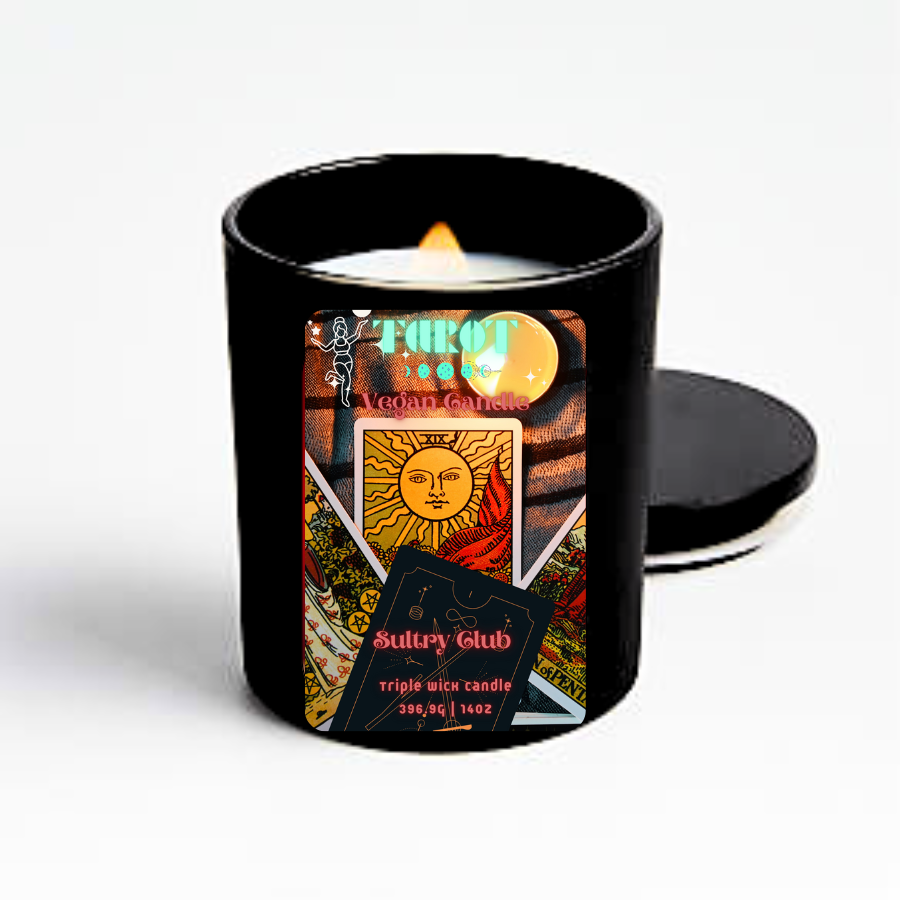 TAROT VEGAN CANDLE: Black Tea & Sage