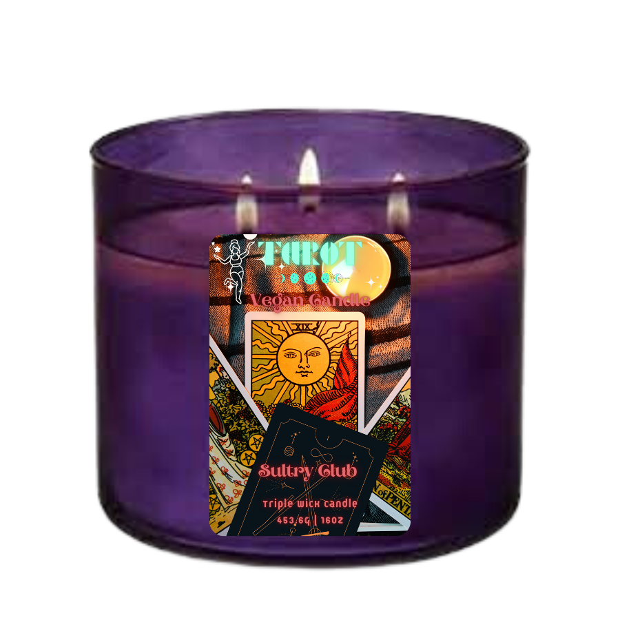 TAROT VEGAN CANDLE: Black Tea & Sage