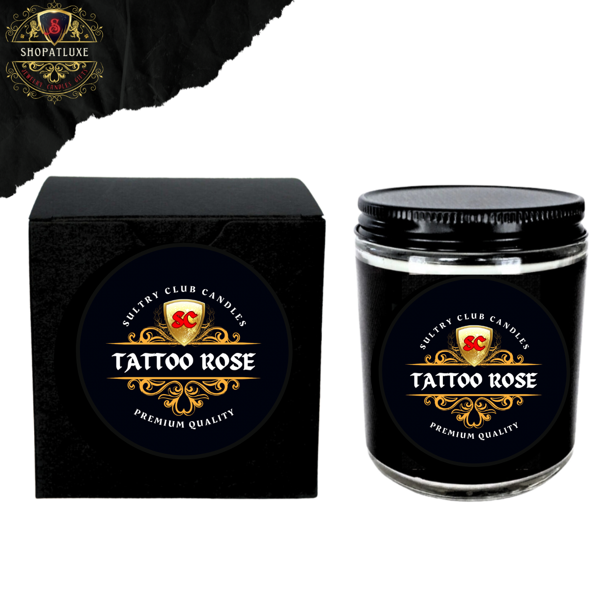 TATTOO ROSE VEGAN CANDLE