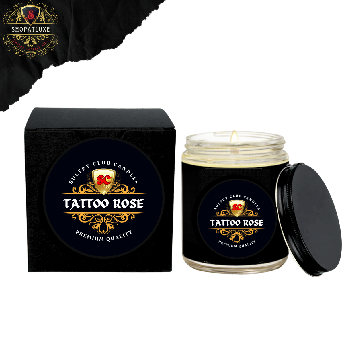 TATTOO ROSE VEGAN CANDLE