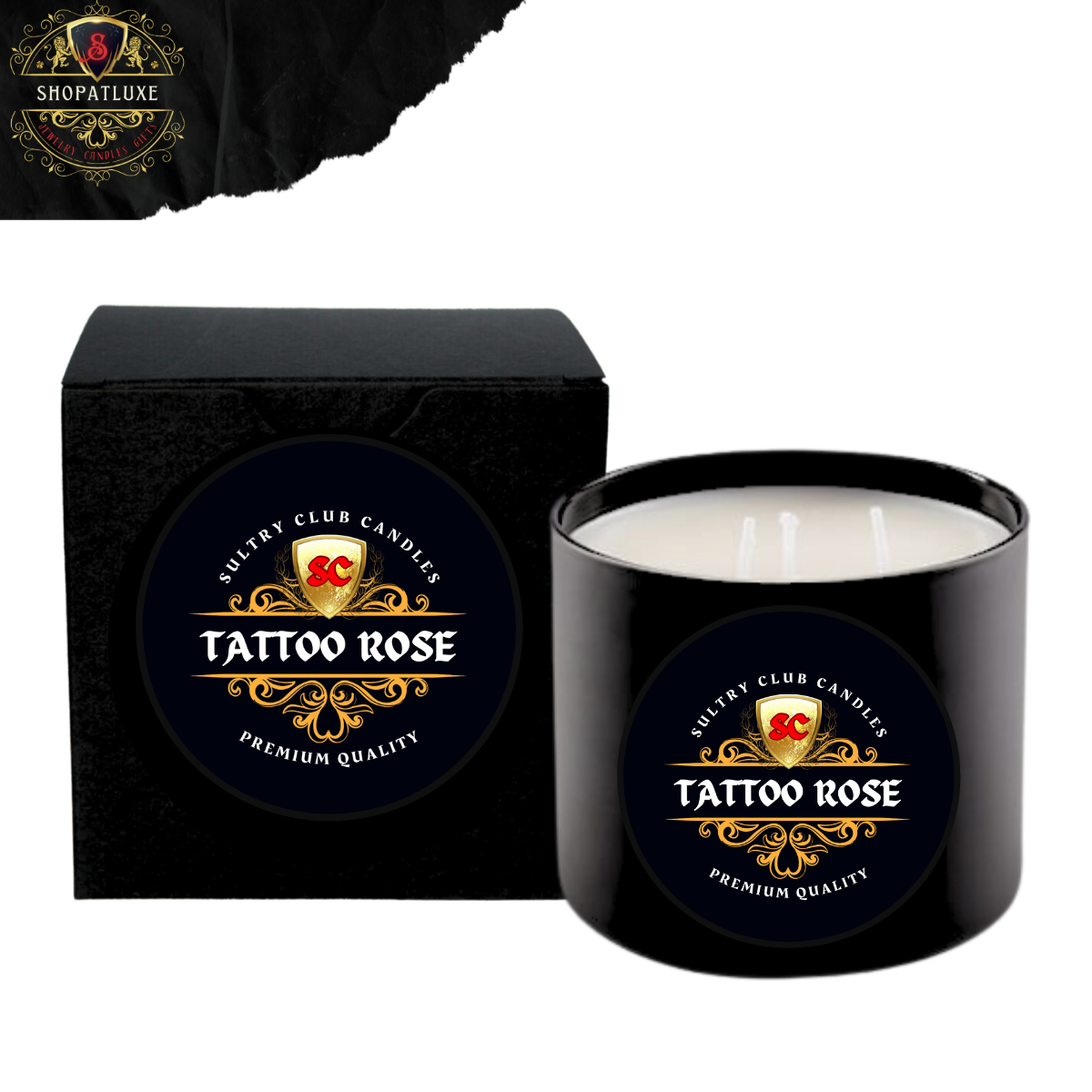 TATTOO ROSE VEGAN CANDLE