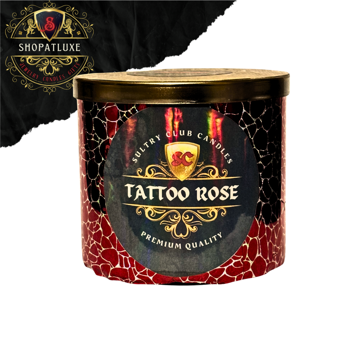 TATTOO ROSE VEGAN CANDLE