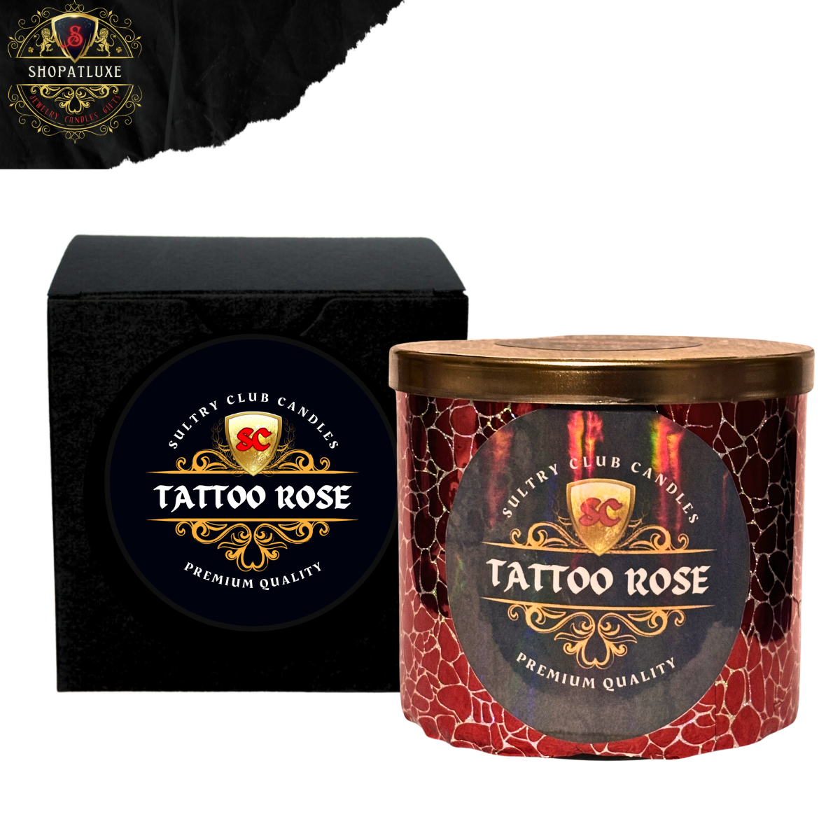 TATTOO ROSE VEGAN CANDLE