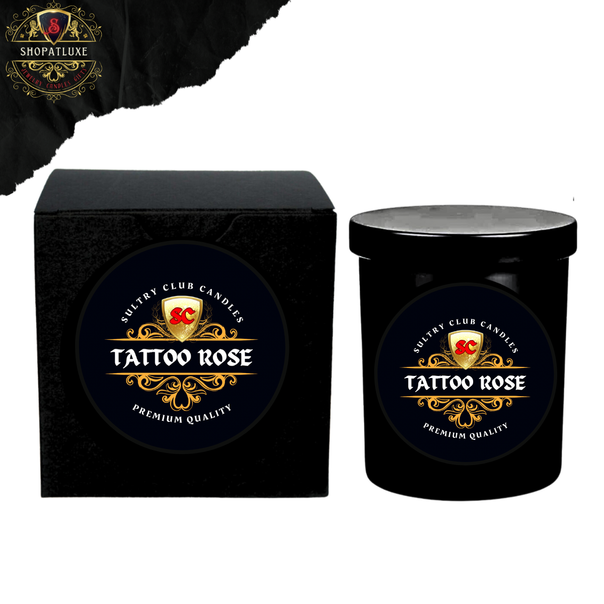 TATTOO ROSE VEGAN CANDLE