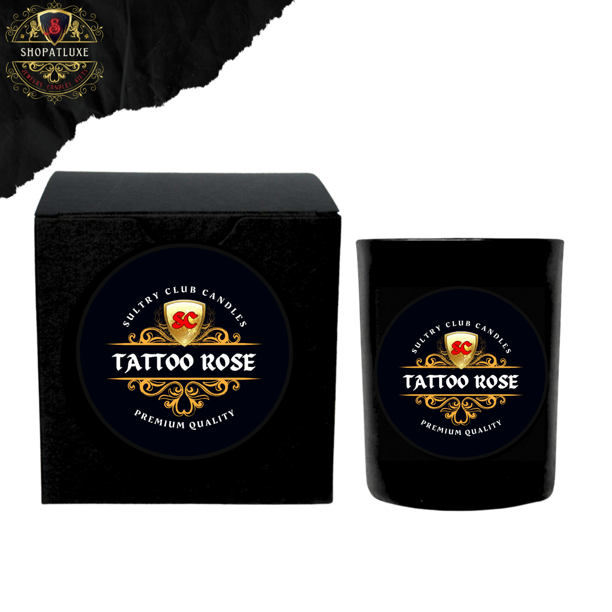 TATTOO ROSE VEGAN CANDLE