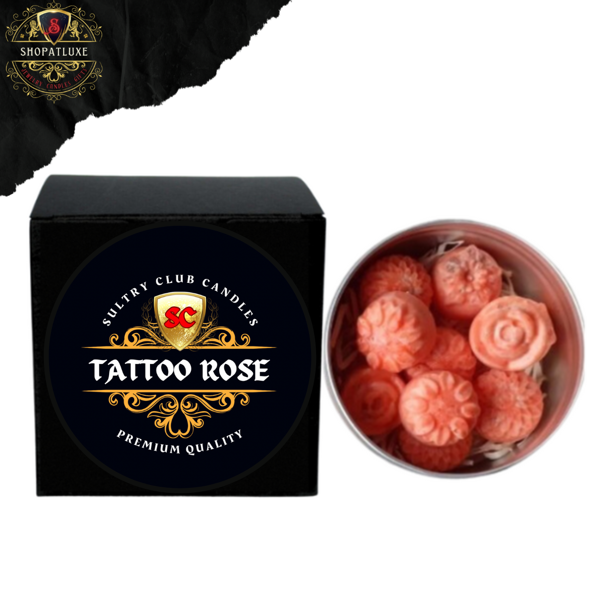 TATTOO ROSE VEGAN CANDLE