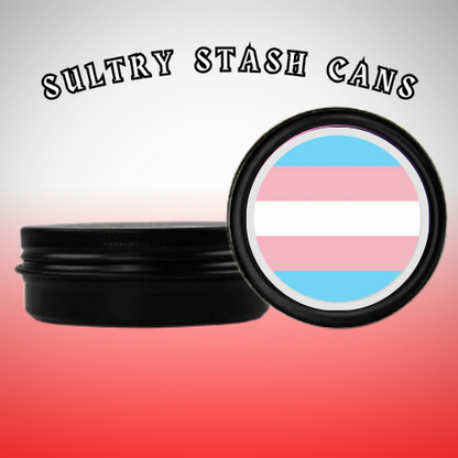 TRANS PRIDE Stash Tin - Round Storage Container (Several Styles)
