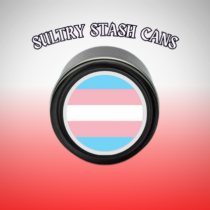 TRANS PRIDE Stash Tin - Round Storage Container (Several Styles)