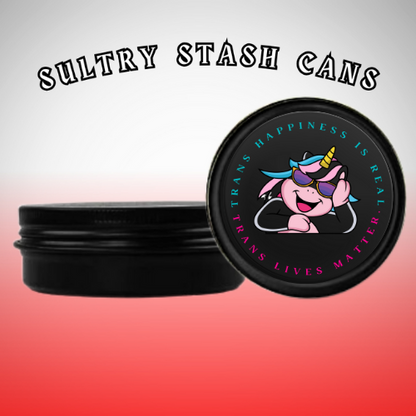TRANS PRIDE Stash Tin - Round Storage Container (Several Styles)