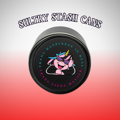 TRANS PRIDE Stash Tin - Round Storage Container (Several Styles)