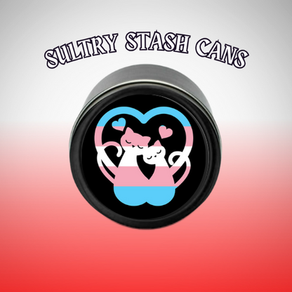 TRANS PRIDE Stash Tin - Round Storage Container (Several Styles)
