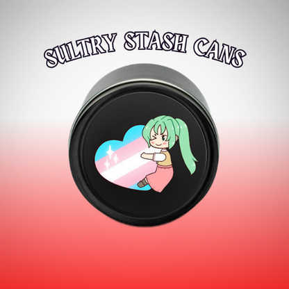 TRANS PRIDE Stash Tin - Round Storage Container (Several Styles)