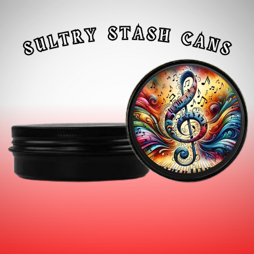 TREBLE CLEF Stash Tin - Round Storage Container