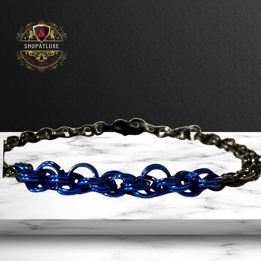 Thin Blue Line Hand Woven Bracelet