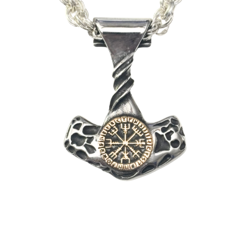 Viking Thor's Hammer With Mens Heavy Chain
