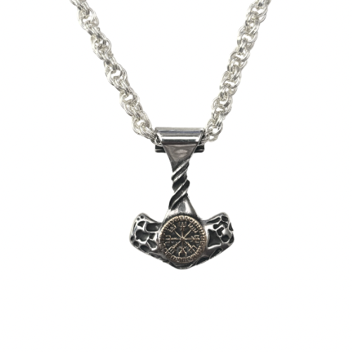 Viking Thor's Hammer With Mens Heavy Chain