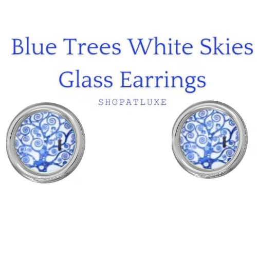 Trees In Nature Glass Post Earrings
