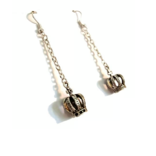 ENGLISH TUDOR CROWN EARRINGS