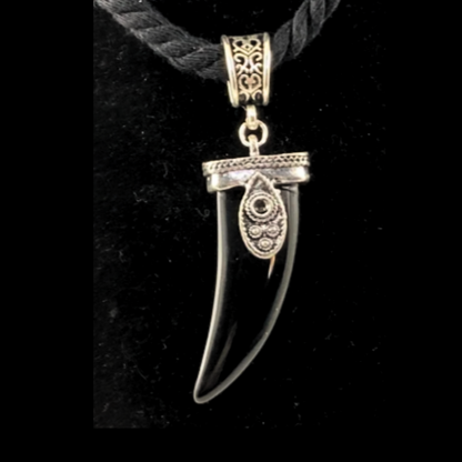 Twisted Textile Wolf's Tooth Necklace
