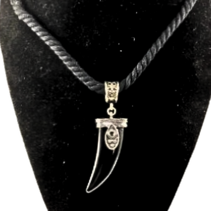 Twisted Textile Wolf's Tooth Necklace
