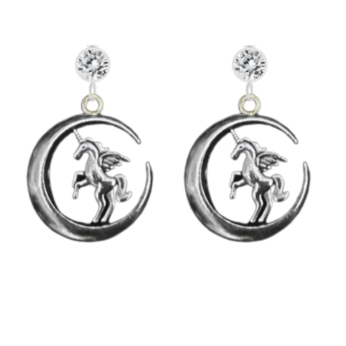 DANCING ON THE MOON UNICORN EARRINGS