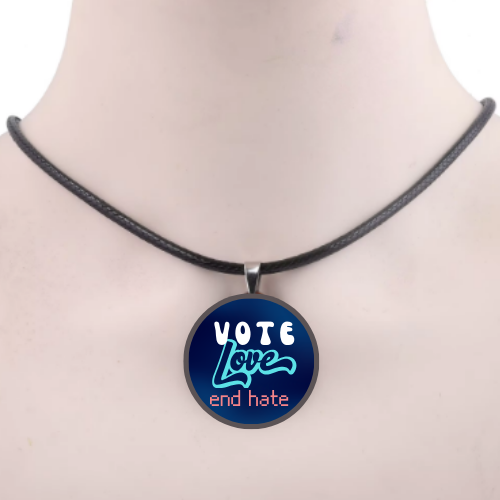 Vote Love End Hate Custom Necklace