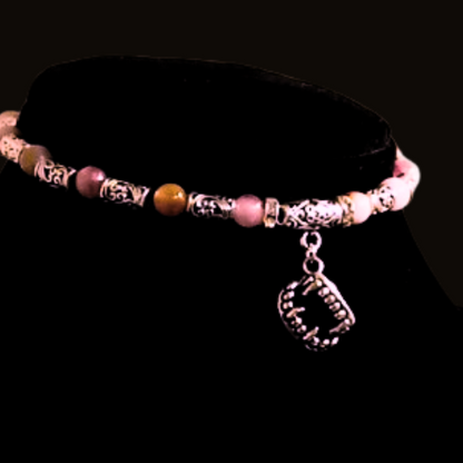Vampire Teeth Red Stone Beaded Bracelet