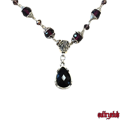 Victorian Gothic Crystal Beaded Necklace