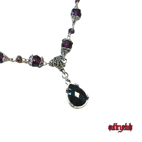 Victorian Gothic Crystal Beaded Necklace