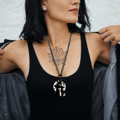 Hecate Chief Goddess Handwoven Steel Necklace