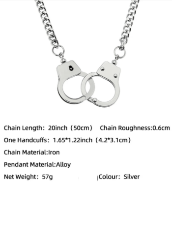Steel Working Handcuffs Necklace