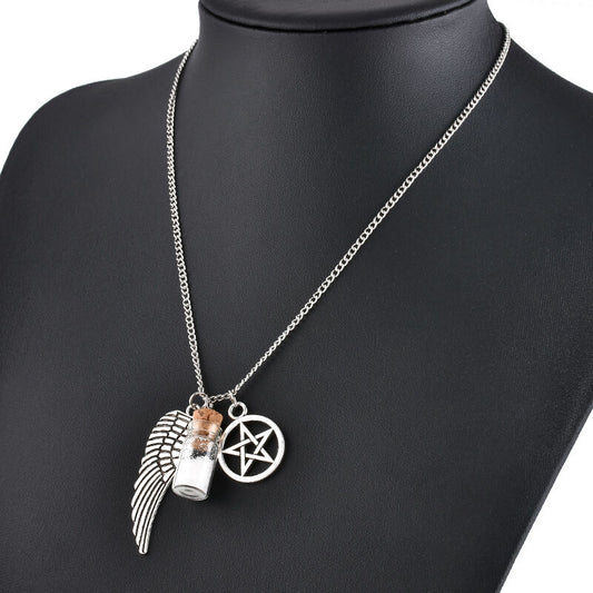 Wiccan Protection Salt Bottle Necklace