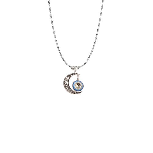 Yin Yang Air Element Moon Necklace