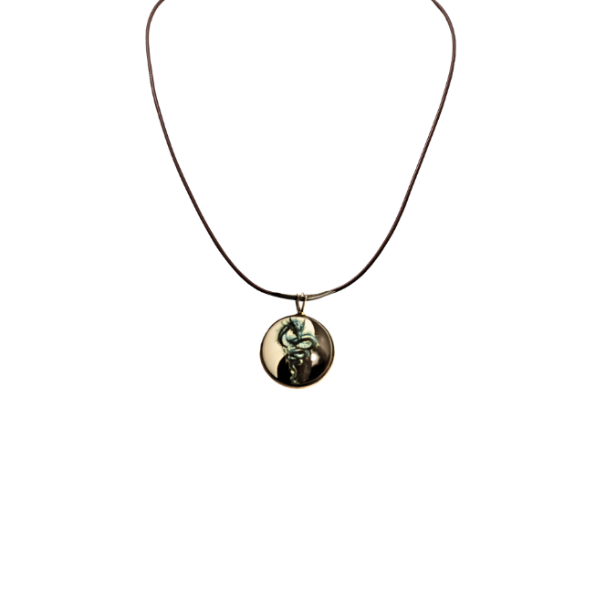 Yin Yang Dragon Graphic Necklace