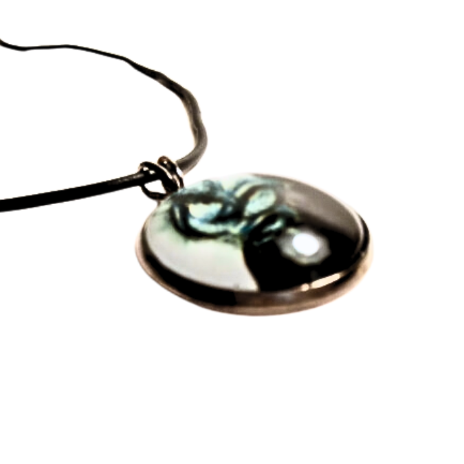 Yin Yang Dragon Graphic Necklace