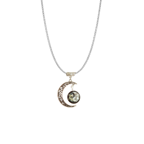 Yin Yang Water Element Moon Necklace