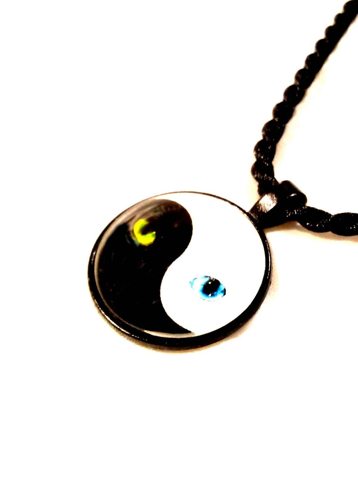 Yin Yang Twisted Kitty Choker Necklace