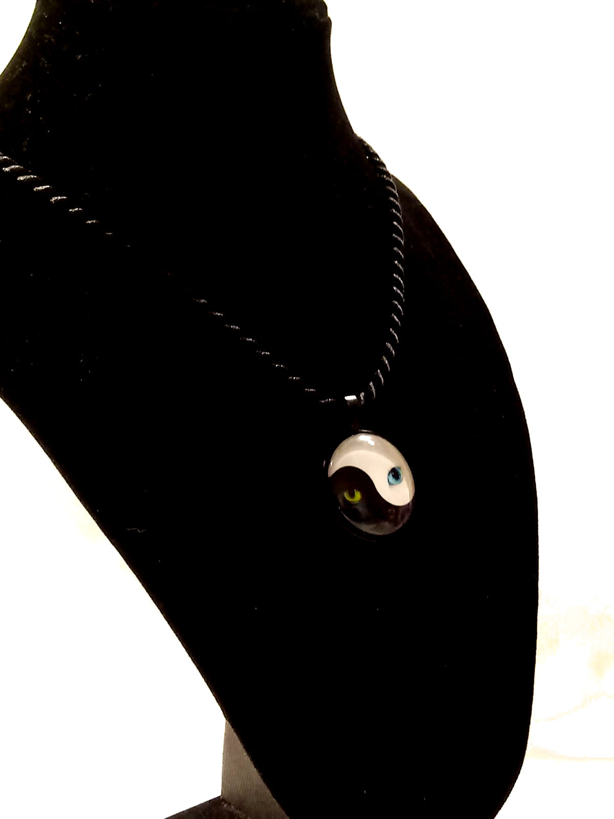 Yin Yang Twisted Kitty Choker Necklace