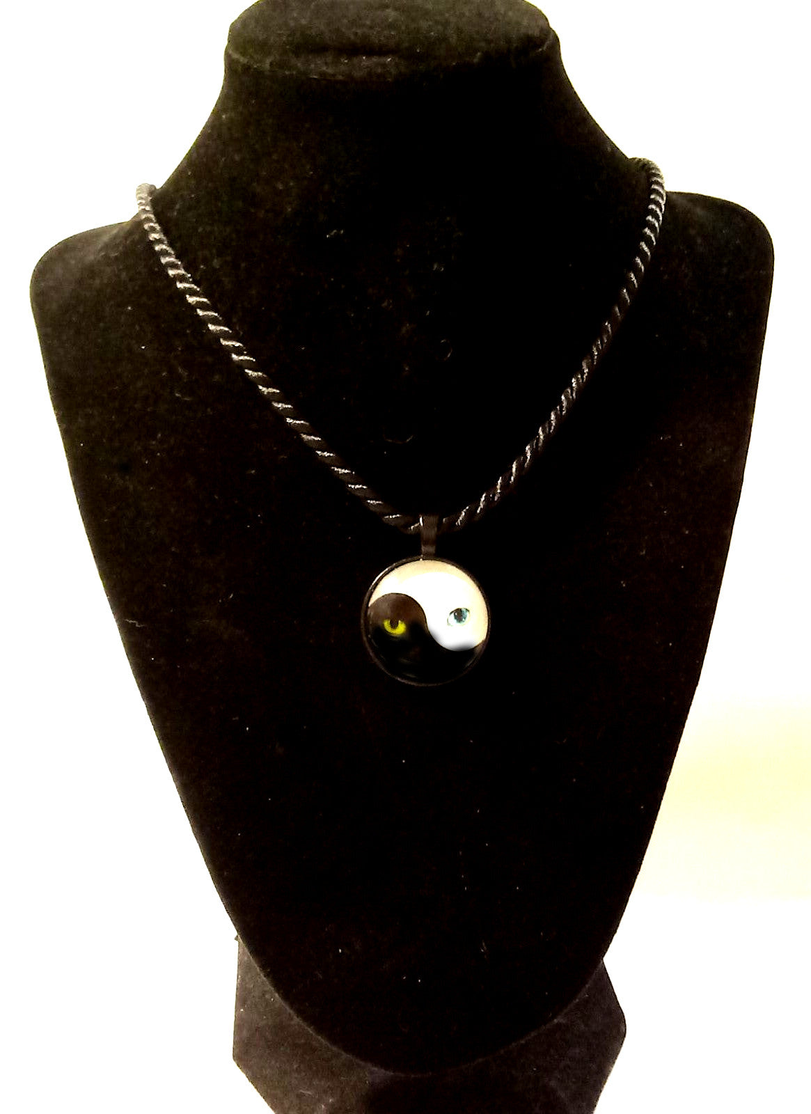 Yin Yang Twisted Kitty Choker Necklace