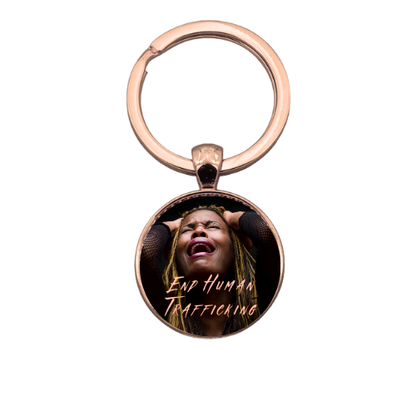 END HUMAN TRAFFICKING STYLE 1 Custom Keychain